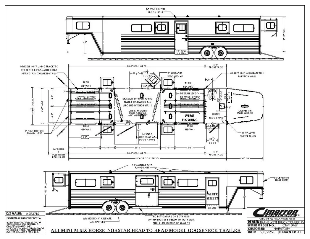 2027 Cimarron Norstar 6H Head to Head 
