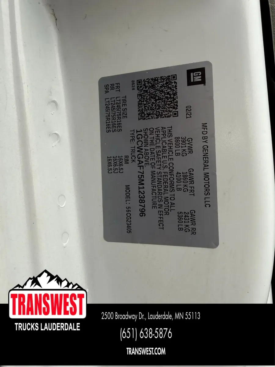 2021 Chevrolet Express 2500 Work Van | Photo 17 of 19