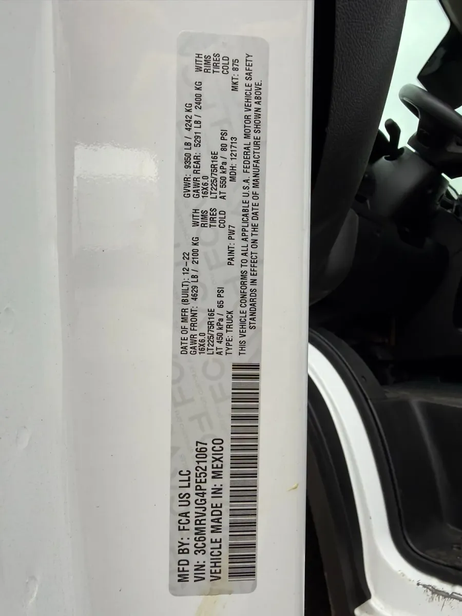 2023 RAM Promaster | Photo 18 of 20