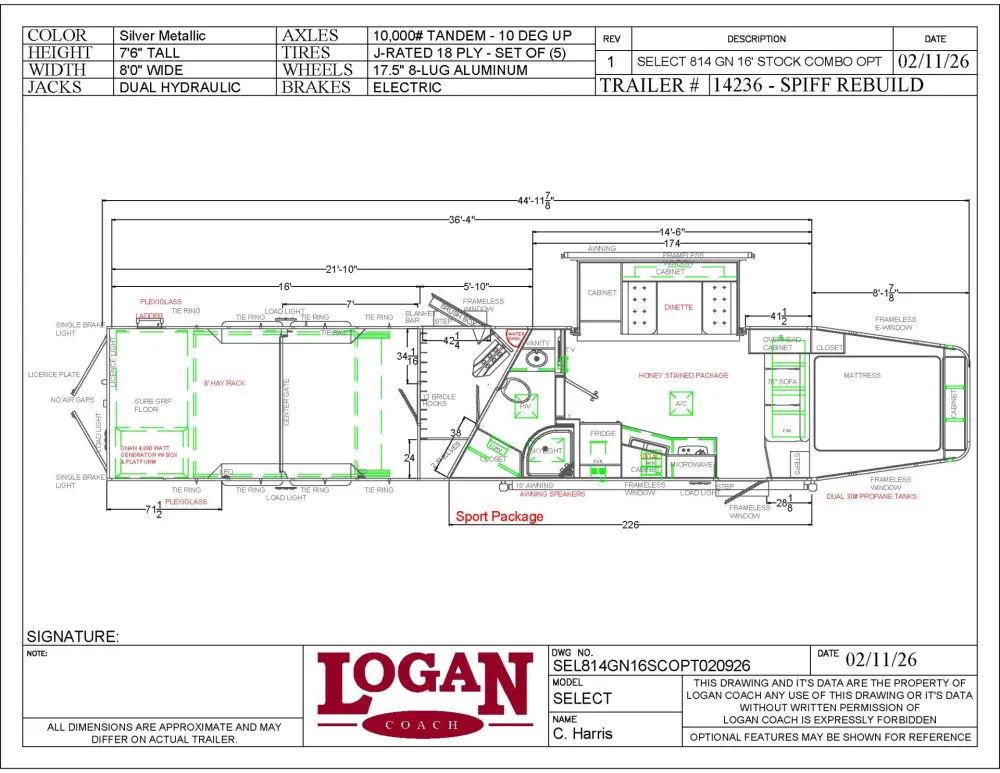 2026 Logan Coach 814 StockCombo