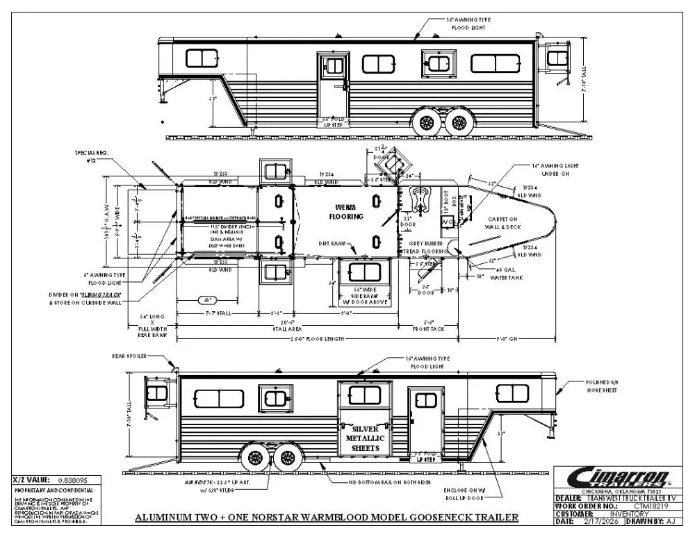 2027 Cimarron Norstar Warmblood 2 + 1