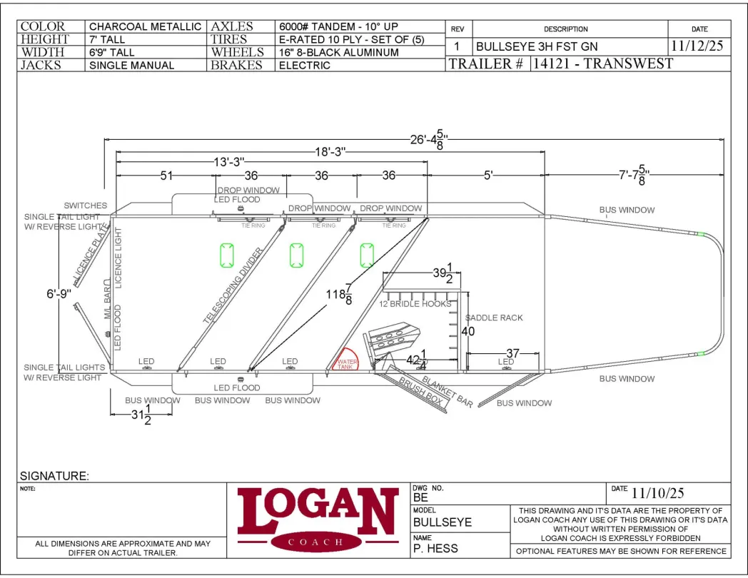 2026 Logan Coach Bullseye 3HGN 