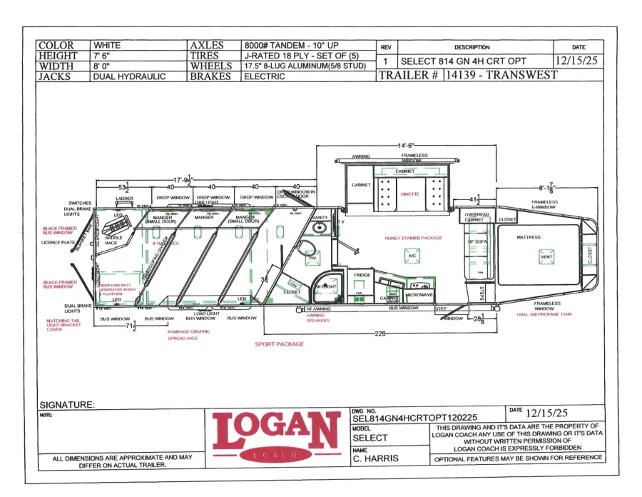 2026 Logan Coach Select 814 4HLQ | Photo 1 of 1