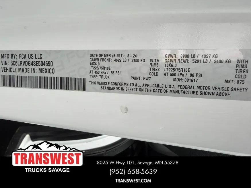 2025 RAM ProMaster 2500 High Roof | Photo 19 of 20
