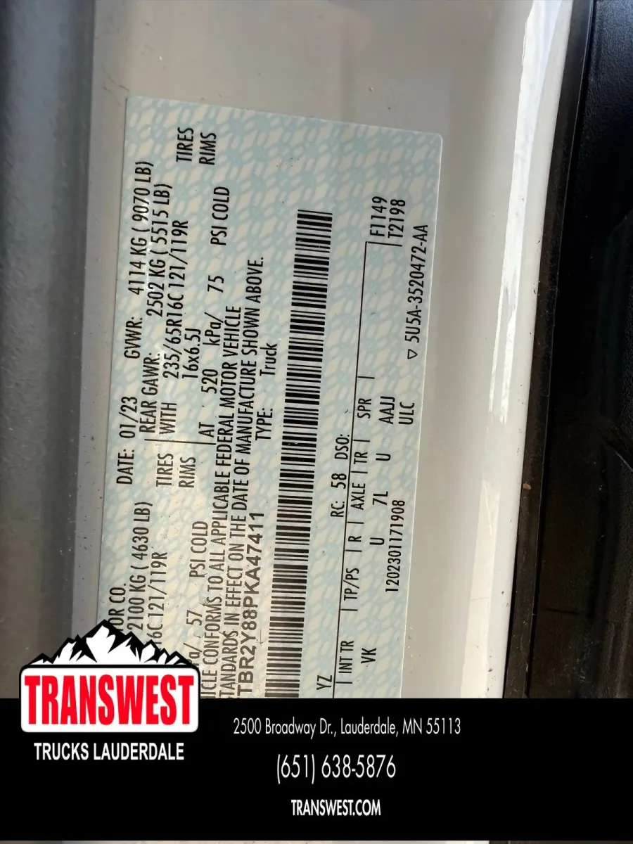 2023 Ford Transit-250 LR AWD 130" | Photo 18 of 20