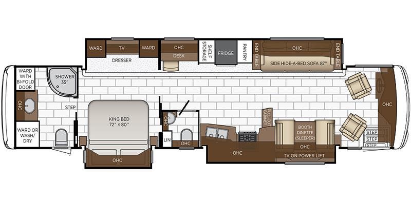 2023 Newmar Ventana 4068 Floor Plan