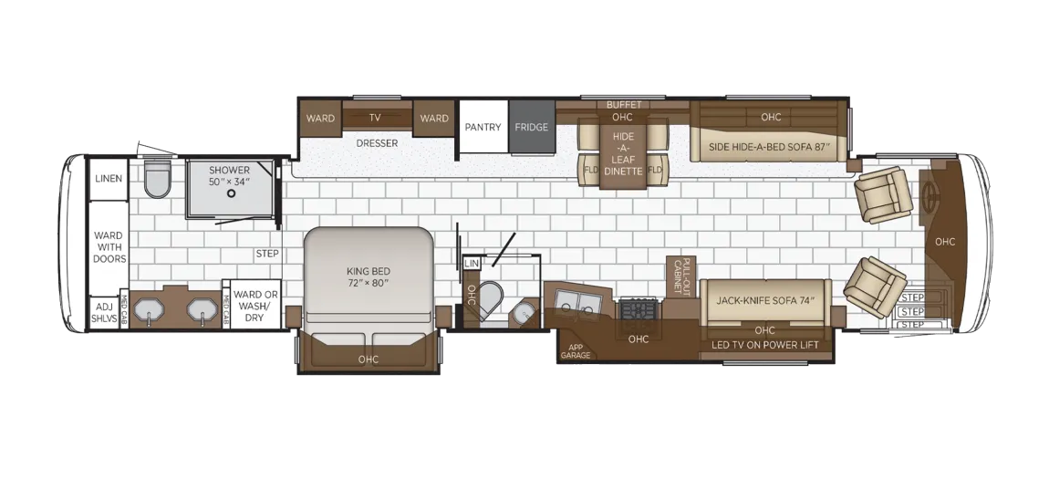 2022 Newmar Ventana 4369 Floor Plan