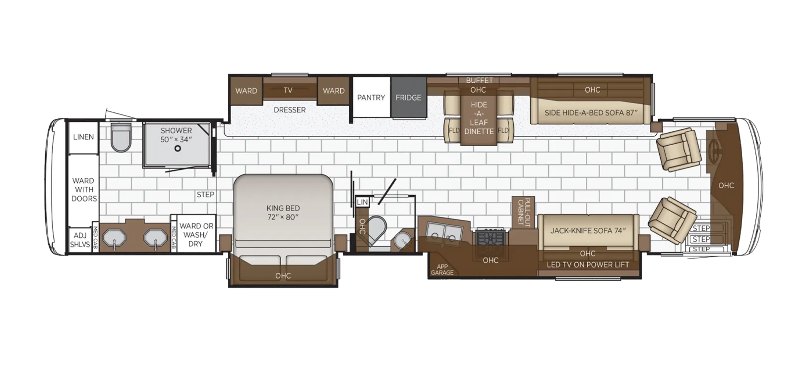 2022 Newmar Ventana 4369 Floor Plan