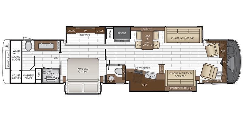 2021 Newmar King Aire 4553 Floor Plan