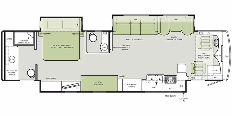 2025 Tiffin Allegro Red 38KA Floor Plan
