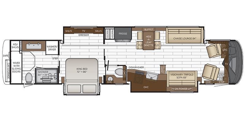 2021 Newmar King Aire 4531 Floor Plan