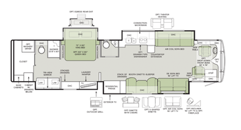 2026 Tiffin Phaeton 44OH Floor Plan