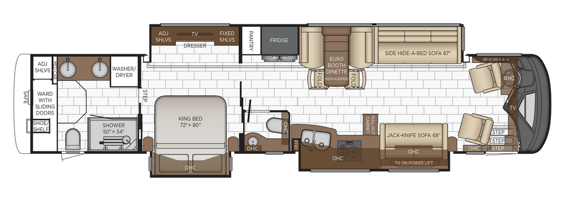 2026 Newmar Essex 4551 Floor Plan