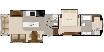 2019 DRV Mobile Suites 39 DBRS3 Floor Plan