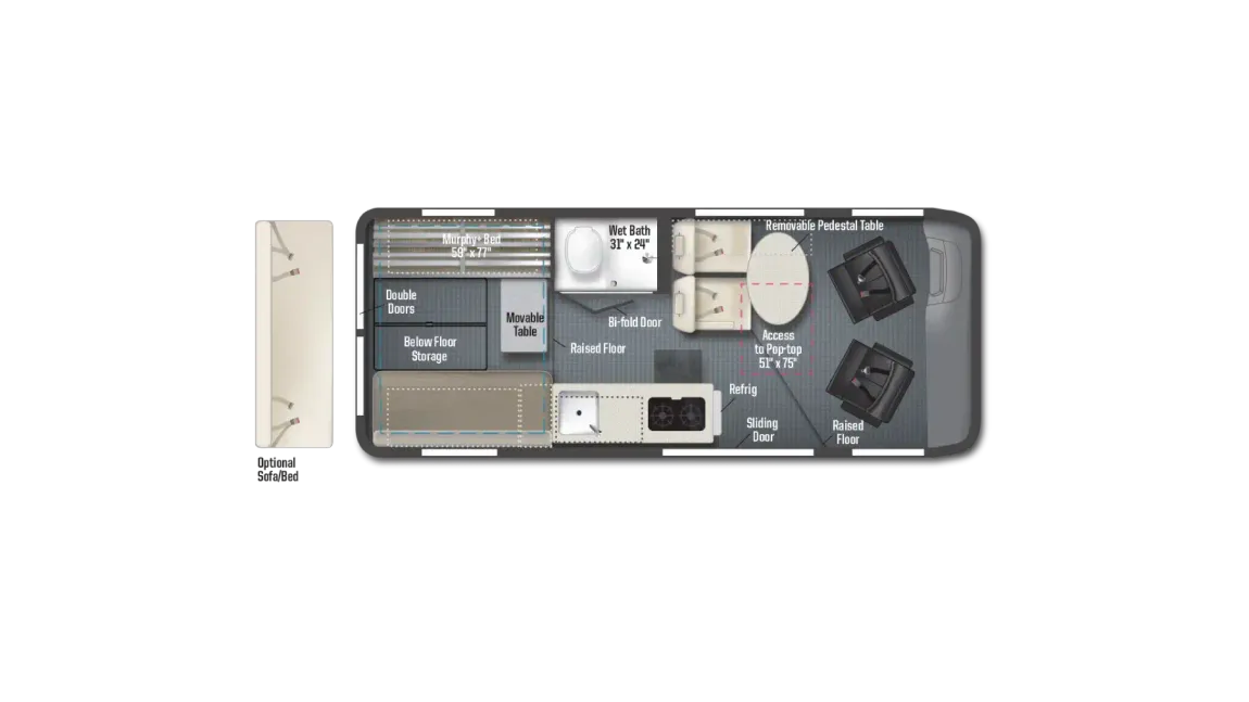 2025 Winnebago Solis 59P Floor Plan