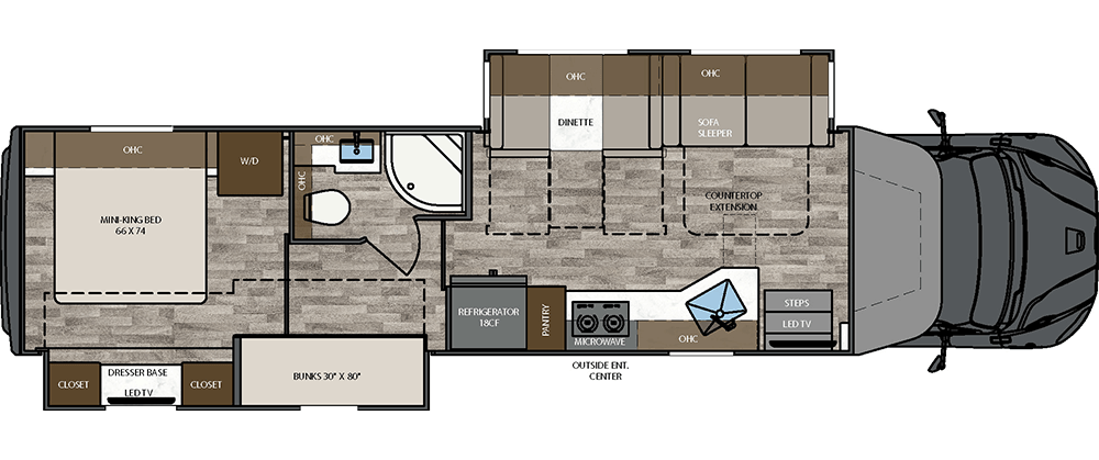2025 Renegade Verona 40VBH Floor Plan