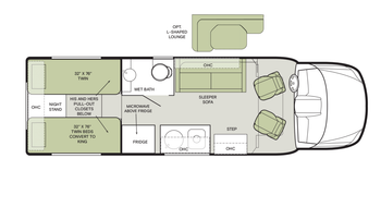 2026 Tiffin Open Trail 25AO Floor Plan