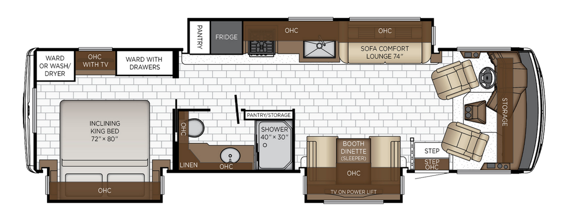 2025 Newmar Bay Star 3423 Floor Plan