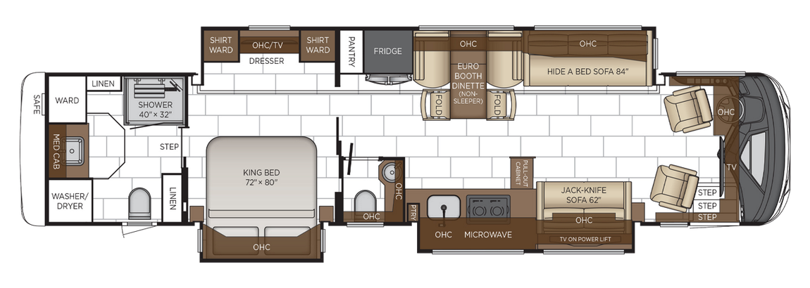 2026 Newmar Mountain Aire 4118 Floor Plan