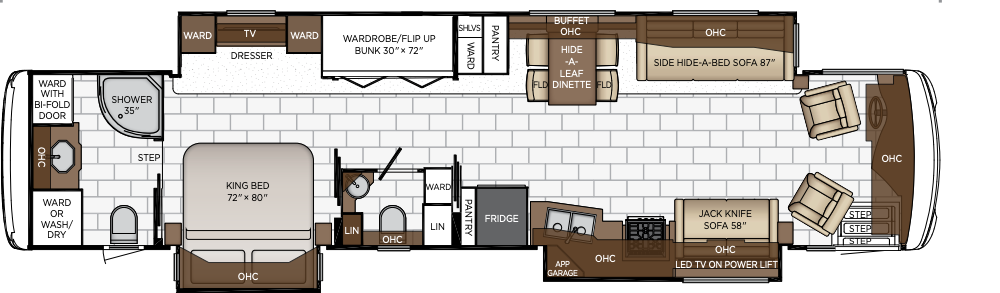 2022 Newmar Ventana 4326 Floor Plan