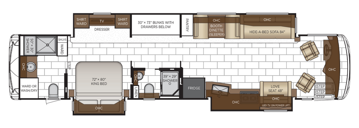 2026 Newmar Ventana 4340 Floor Plan