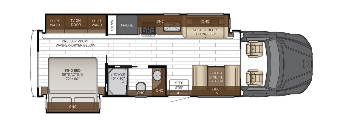 2026 Newmar Grand Star 3444 Floor Plan