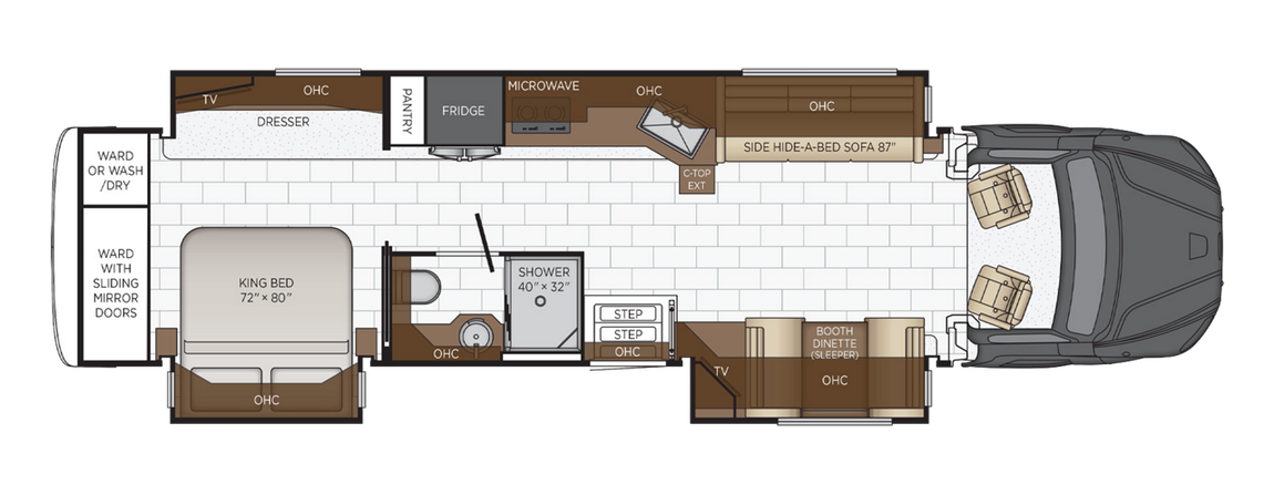 2025 Newmar Super Star 4061 Floor Plan