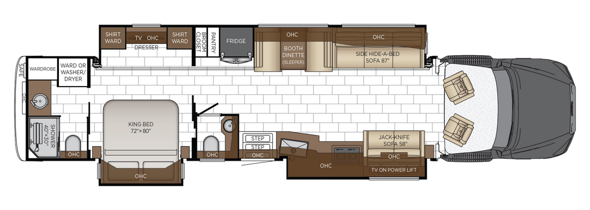 2026 Newmar Supreme Aire 4505 Floor Plan