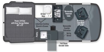 2023 Winnebago Revel 44E Floor Plan