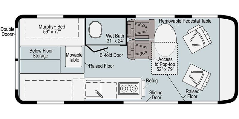 2023 Winnebago Solis 59P Floor Plan