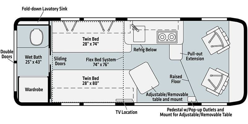 2023 Winnebago Travato 59K Floor Plan