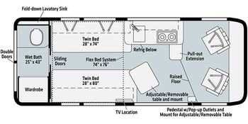 2023 Winnebago Travato 59K Floor Plan