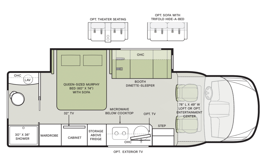 2026 Tiffin Wayfarer 25XRW Floor Plan