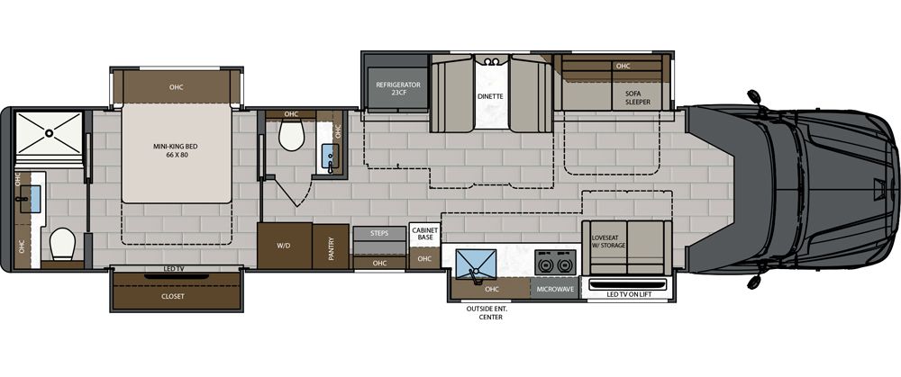 2025 Renegade XL X45DBM Floor Plan