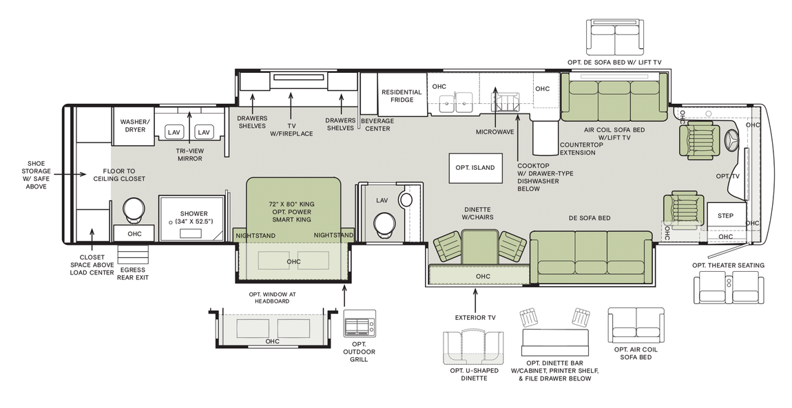 2026 Tiffin Zephyr 45FZ Floor Plan