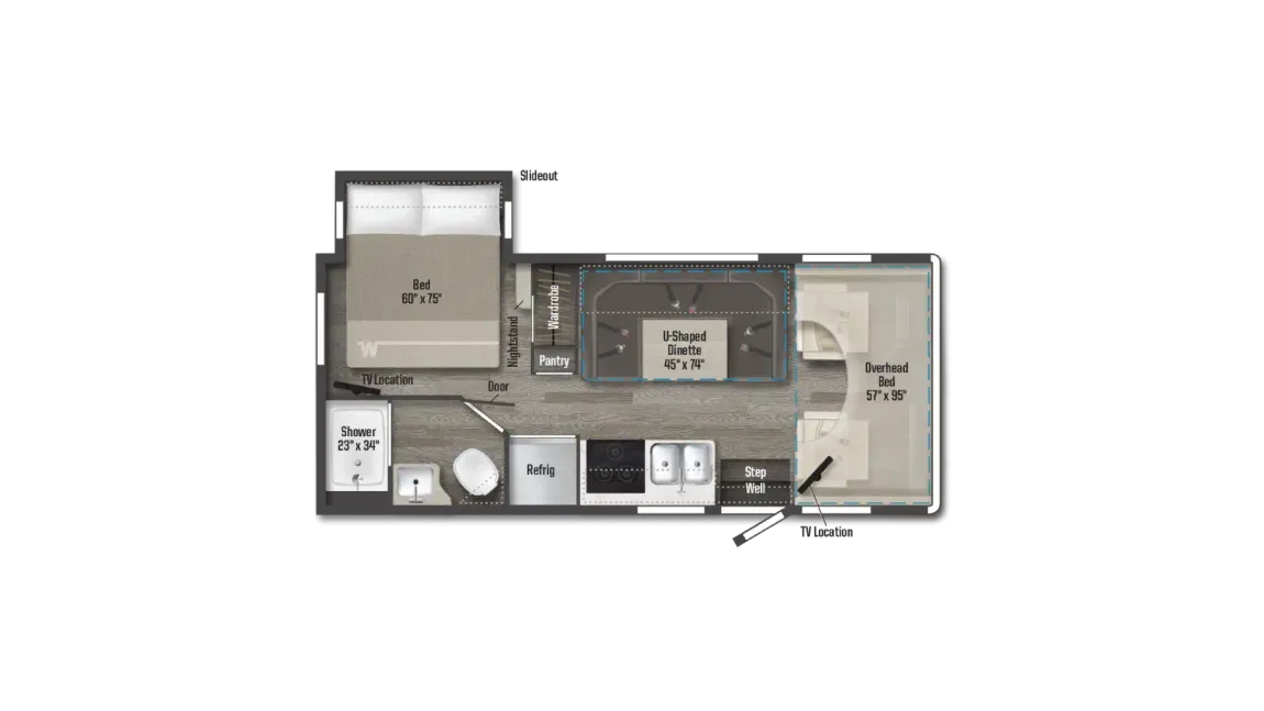 2025 Winnebago Spirit 22M Floor Plan