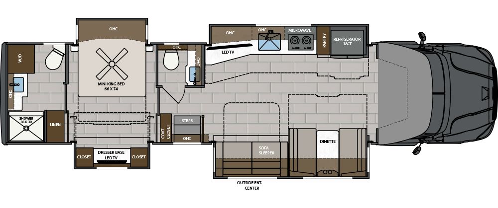 2026 Renegade Explorer 40ERB Floor Plan