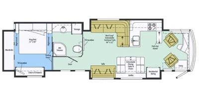 2013 Itasca Ellipse 42GD Floor Plan