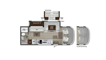 2026 Winnebago Navion 24D Floor Plan