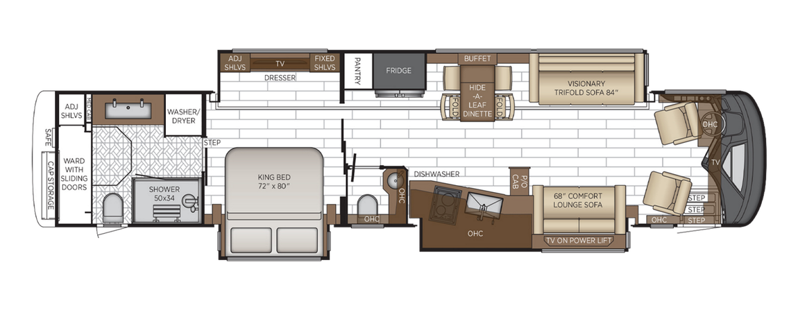 2025 Newmar King Aire 4531 Floor Plan