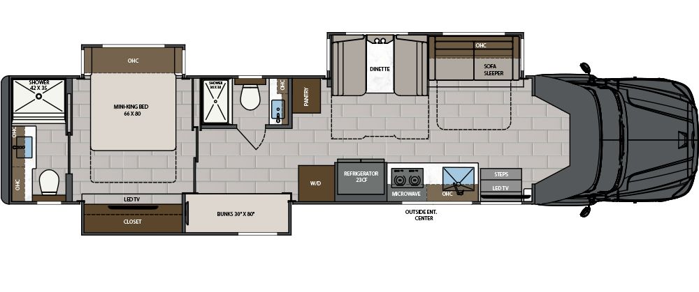 2026 Renegade XL X45BBC Floor Plan
