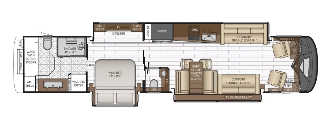 2025 Newmar King Aire 4521 Floor Plan