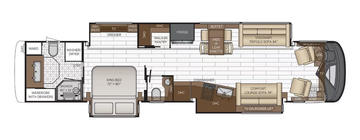 2025 Newmar King Aire 4596 Floor Plan