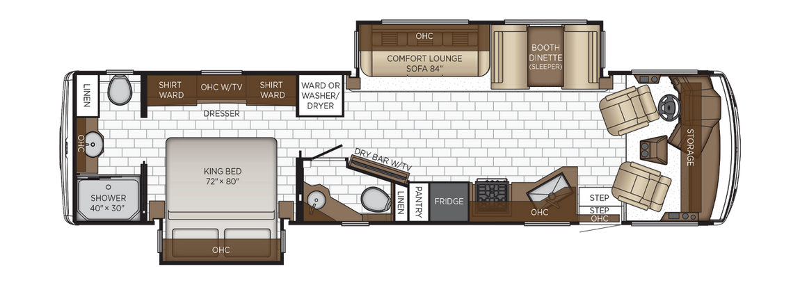 2026 Newmar Bay Star 3609 Floor Plan