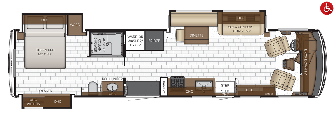 2026 Newmar Bay Star 3811 Floor Plan