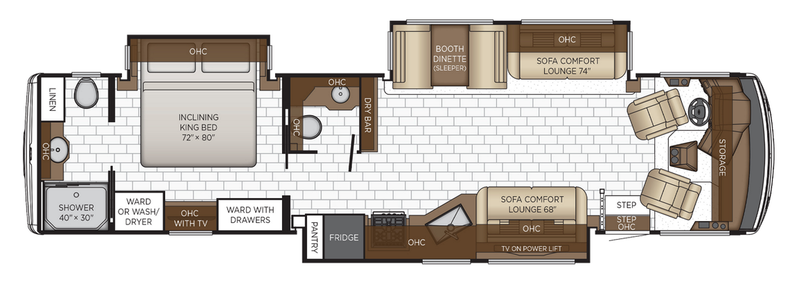 2026 Newmar Bay Star 3826 Floor Plan