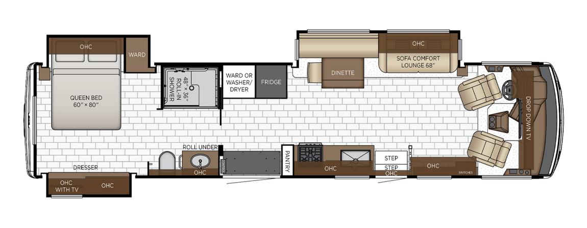 2025 Newmar Bay Star 3811 Floor Plan