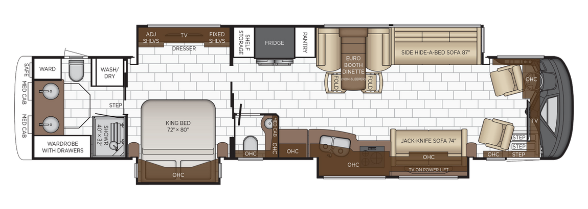 2026 Newmar Essex 4595 Floor Plan
