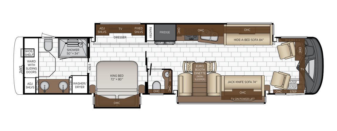 2025 Newmar Essex 4521 Floor Plan