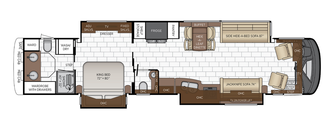 2025 Newmar Essex 4595 Floor Plan